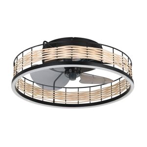 Eglo Eglo 35148-LED Stmívatelný stropní látor FRANA LED/28W/230V černá/béžová+DO