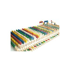 EkoToys EkoToys - Dřevěné domino barevné 830 ks