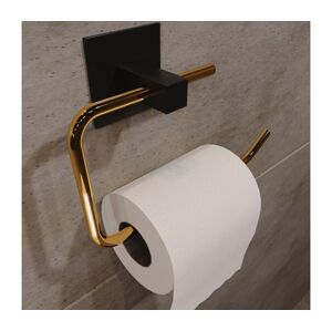 Kovový držák toaletního papíru 8x16 cm černá/zlatá