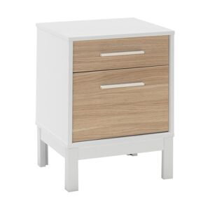 Adore Furniture Noční stolek 60x45 cm bílá/hnědá