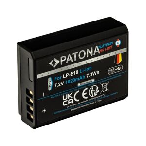 PATONA PATONA - Aku Canon LP-E10 1020mAh Li-Ion Platinum USB-C nabíjení