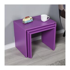 Adore Furniture SADA 3x Konferenční stolek fialová