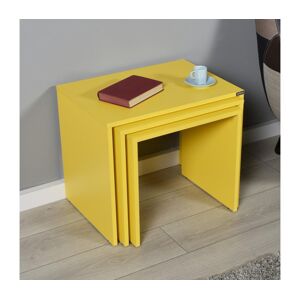 Adore Furniture SADA 3x Konferenční stolek žlutá