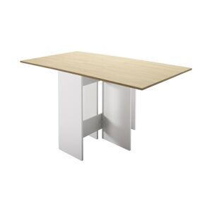 Adore Furniture Skládací jídelní stůl 75x140 cm hnědá/bílá